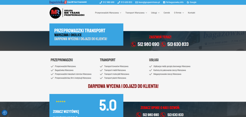 Grupa MR TRANS Przeprowadzki Warszawa
